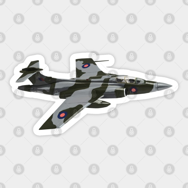 RAF Buccaneer British Aeroplane Jet Bomber Sticker by Dirty Custard Designs 